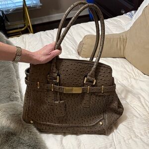 Ivanka Trump Brand Crocodile Taupe Faux Leather Purse